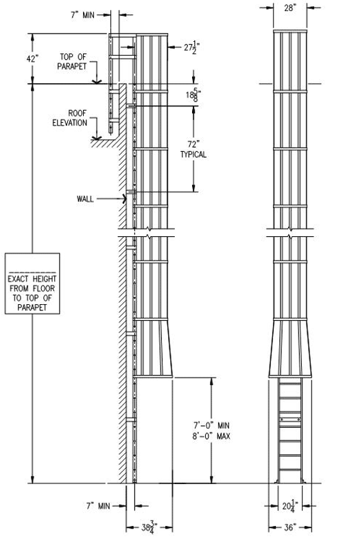 Roof Ladder Code & Access Ladder Ladders Osha Roof Code Large Size
