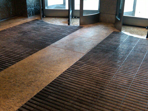 Entry Mats, Grids vs. Carpet Tiles