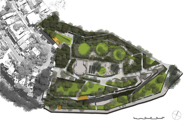 Ballast Point Park is an adaptive reuse project on the site of a former industrial facility.