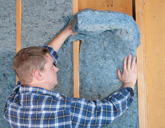 Cotton batt insulation is typically manufactured to be snugly friction fit between framing members to fill the cavity completely and provide superior thermal performance.