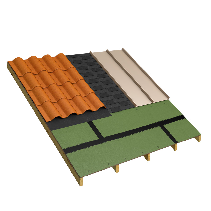 Clay tiles or metal roofing are alternatives to asphalt shingles that can be used over properly selected sheathing and underlayment. 
