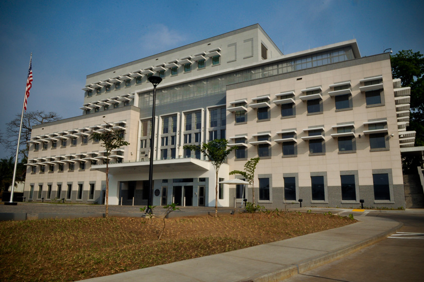Photo of the U.S. Embassy in Monrovia, Liberia.