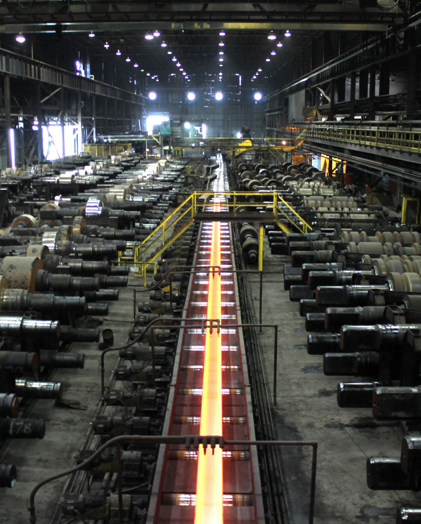 Shown is the rolling mill.