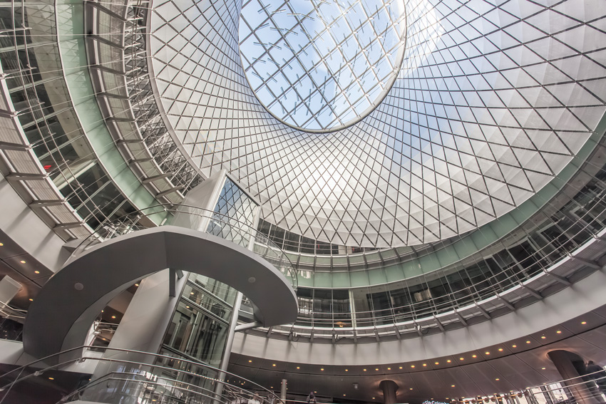 Interior of Fulton Center Transit Hub.