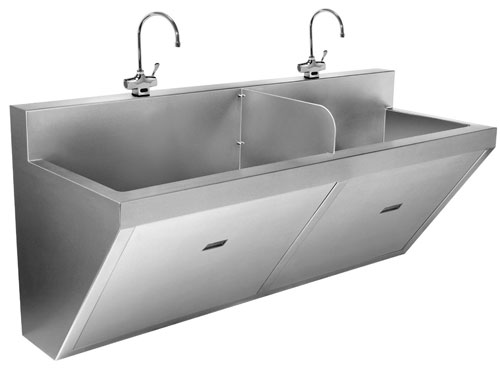 Stainless Steel Single Wide Scrub Sink (wall mount)