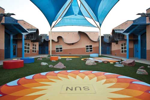 In addition to energy efficiency, the use of structural insulated panels (SIPs) at Nevada’s Jacob E. Manch Elementary School resulted in less noise from the nearby air force base and lower construction costs.