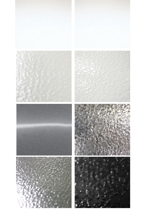 Some common metal finishes for cold storage doors