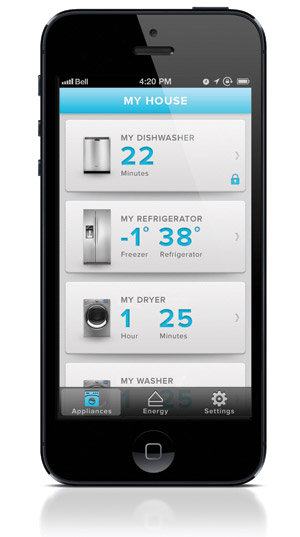 To help consumers optimize the energy their appliances use, some appliances have smart phone apps that control the duration and the time that appliances run.
