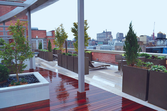 Design professionals are adding square footage to residential and commercial properties by claiming rooftops as desirable places. They are using innovative suspended decks, gardens, planting systems, and energy-efficient lighting, as seen 10 stories high in this urban retreat located in New York City’s Chelsea section.