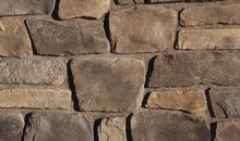 An example of a manufactured stone veneer pattern that mimics natural stone