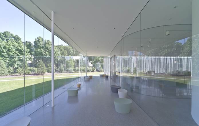The quality and the quantity of light are important factors for spaces that are naturally daylight using glass.