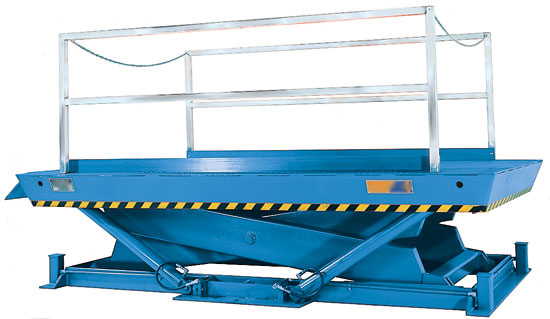 A large size dock lift can service any height of vehicle and is sized to handle any mobile material handling equipment. 