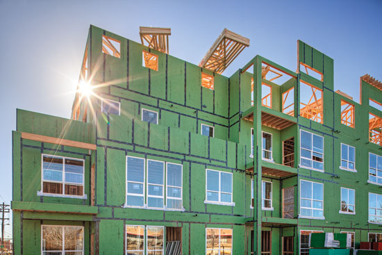 All-in-one sheathing panels are a good choice for improving air tightness.