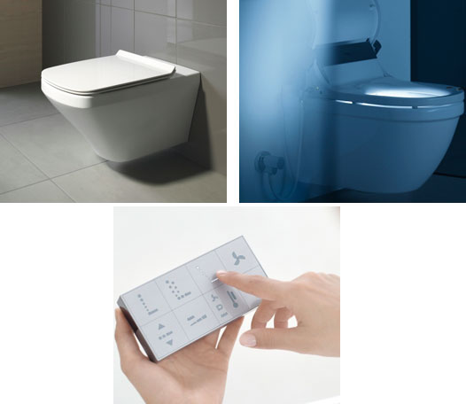 An innovative toilet-bidet combination builds high function, thoughtful details and definite luxury into daily routine, in spaces large or small