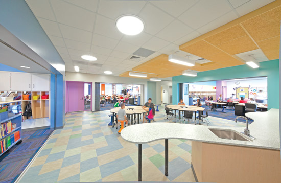 New flexible walls remove boundaries, allowing architects to encourage collaborative learning for schools of the 21st century.
