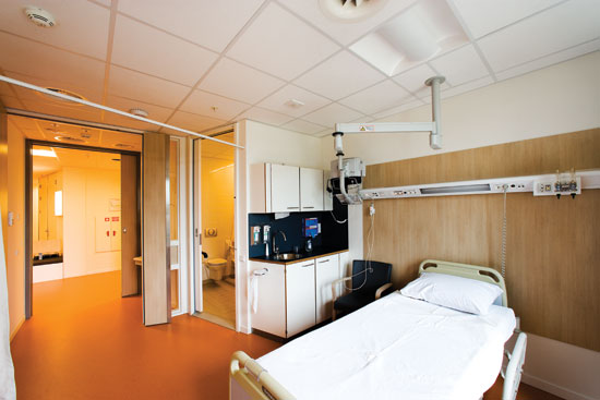 Healthcare settings require excellent acoustics, hygiene, and cleaning capabilities; stone wool ceilings can provide all three.