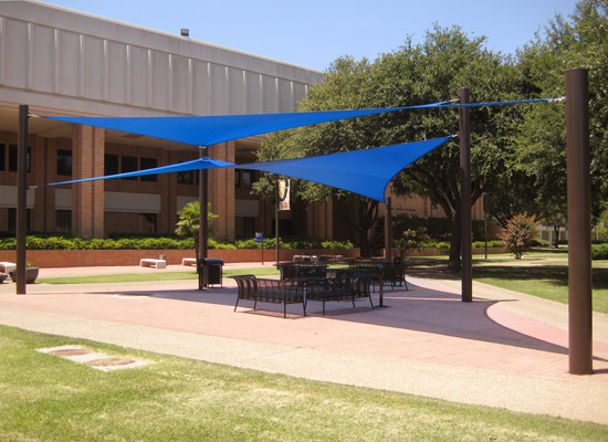 A fabric structure can create an outdoor room.