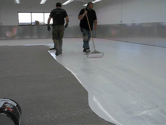 Spreading an epoxy primer over the substrate is the preferred choice before a final overlayment is poured.