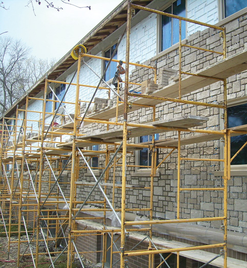 Architectural stone veneer installs quickly and easily yet produces the finished look and durability that is needed for many multifamily buildings.