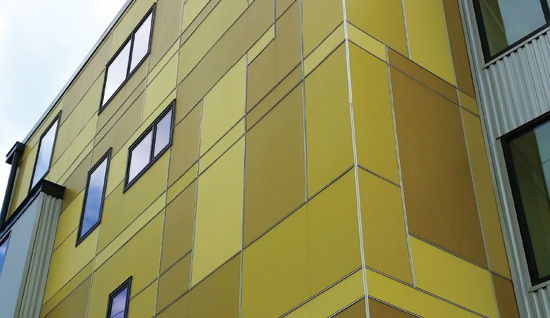 Extruded aluminum trim can be used in multifamily buildings to connect and secure exterior cladding in horizontal, vertical, corner, and transition locations while helping to create strong design statements.