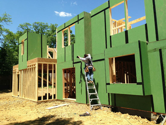 Virginia Architect Lyndl Joseph uses a multi-functional sheathing system with integrated water-resistant barrier and taped seams in her energy-conscious designs.