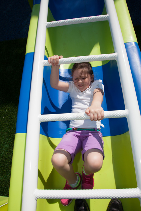 Development of the senses happens through play. This piece of equipment sits on the ground, making it accessible to children of all ability levels. 