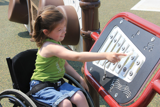 For best results, position play panels in locations on the playground that are accessible to all children.