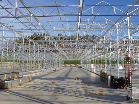 Metrolina Greenhouses owners maintain that hot-dip galvanizing is the only coating capable of withstanding the wet conditions necessary in a working greenhouse.
