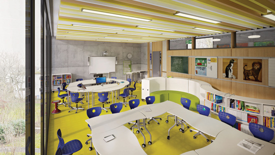 Flexible and movable furniture systems empower both teachers and students to create classroom environments that directly suit the teaching and learning needs of a particular class for different subjects or activities. 