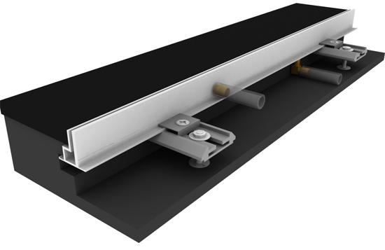 This recessed u-channel track provides ADA compliance and a seamless transition from the interior to exterior spaces.