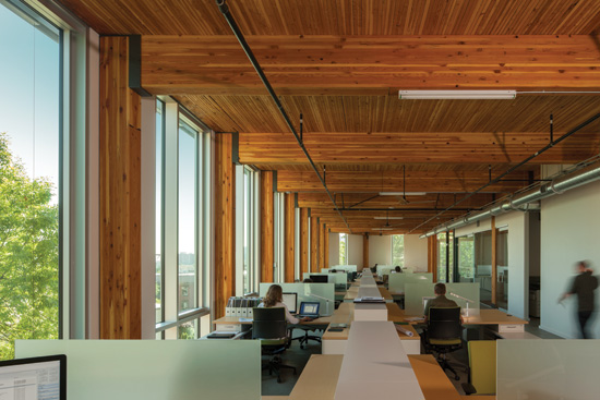 Living Building Certification; The Bullitt Center – Seattle, Washington Architect: The Miller Hull Partnership; WoodWorks Multi-Story Wood Design Award, 2014