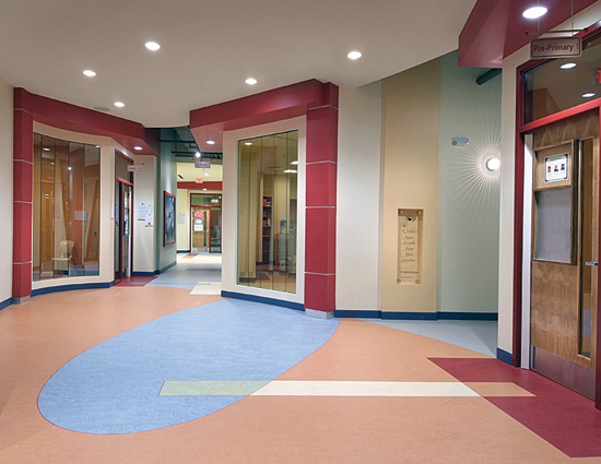 Selecting materials such as linoleum instead of vinyl flooring helps reduce the presence of PVC and phthalates in school environments, thus reducing the associated health risks.