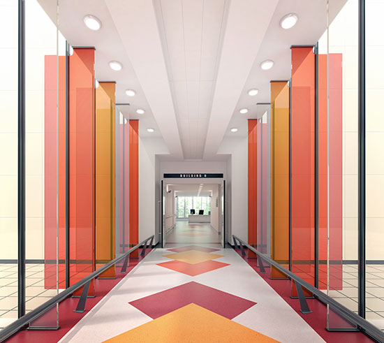 Color in building design helps define spaces, aids in wayfinding, and elicits varying degrees of personal and emotional responses.