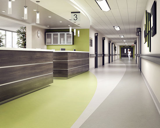 While green is considered a good choice for visual reasons in operating rooms, there is nothing to support that the same benefits apply elsewhere in health-care settings.