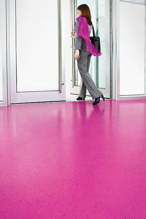 Non-SBR rubber flooring has the ability to provide long-lasting, durable color in high saturation (chroma) levels while still meeting other demands for hygiene, maintenance, and durability. 