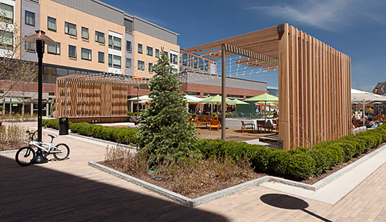 For public boardwalks and large deck areas like architect SWA Group’s Rochester Institute of Technology Global Village and Global Plaza, Western Red Cedar provides durability and resiliency in a selection of thicknesses and widths.