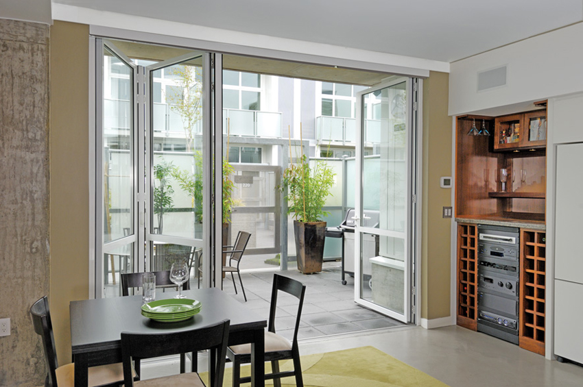  Opening glass walls used in apartments and condo units can extend the usable living space to outdoor balconies and porches, while sealing tightly when closed.