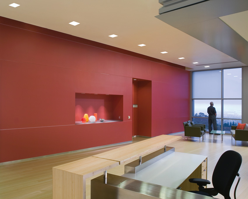 Photo of the reception area of the Lawrence Berkeley National Laboratory.