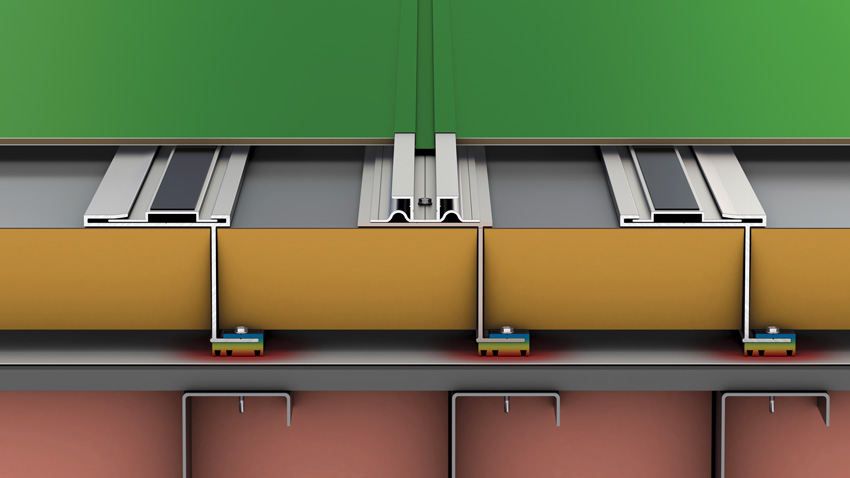 Rendering of the cladding system.