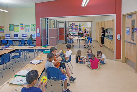 Flexible classroom configurations are an innovative way to maximize programming space, while minimizing square footage and the associated costs of construction and operations.
