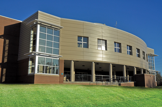 The high-performance, net-zero Richardsville Elementary School designed by Sherman Carter Barnhart Architects of Lexington, Kentucky, was built using insulated concrete form walls.