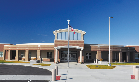 The high-performance, net-zero Richardsville Elementary School designed by Sherman Carter Barnhart Architects of Lexington, Kentucky, was built using insulated concrete form walls.