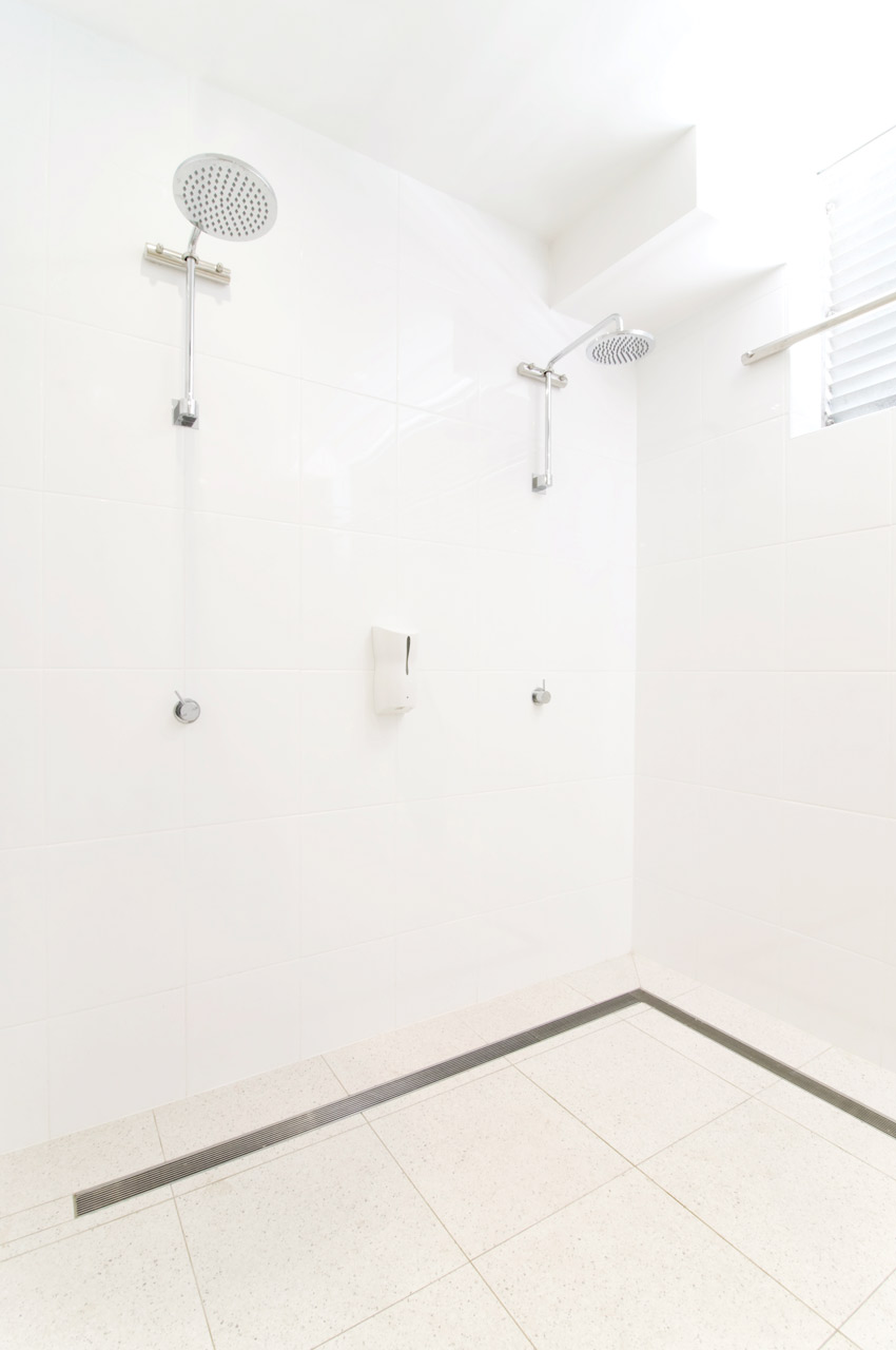 Photo of a shower stall.