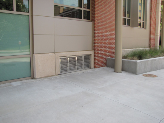  Commercial and residential buildings located in flood plains need to have proper flood mitigation as part of their design, such as the flood vents shown at the base of each of these buildings.