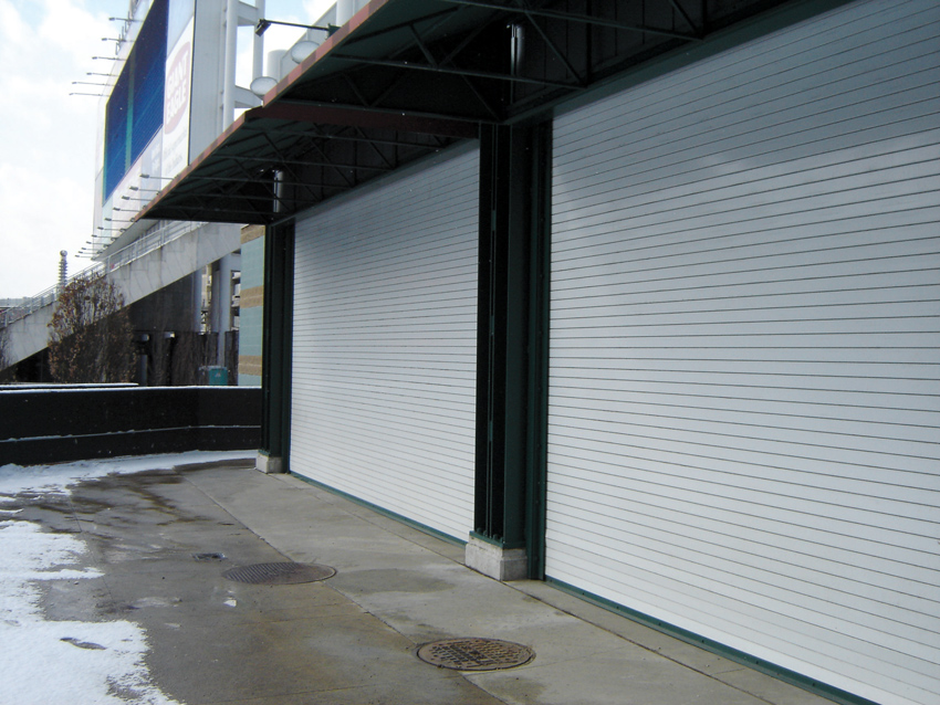 Insulated rolling steel doors provide building security and prevent heat loss, especially with extreme outside temperatures.
