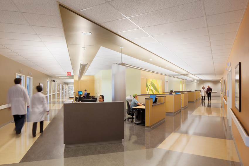 Photo of a hospital hallway.