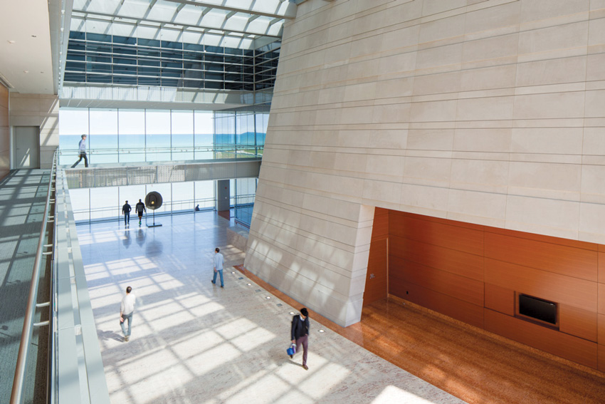 Interior photo of Northwestern University Bienen School of Music, Evanston, Illinois.