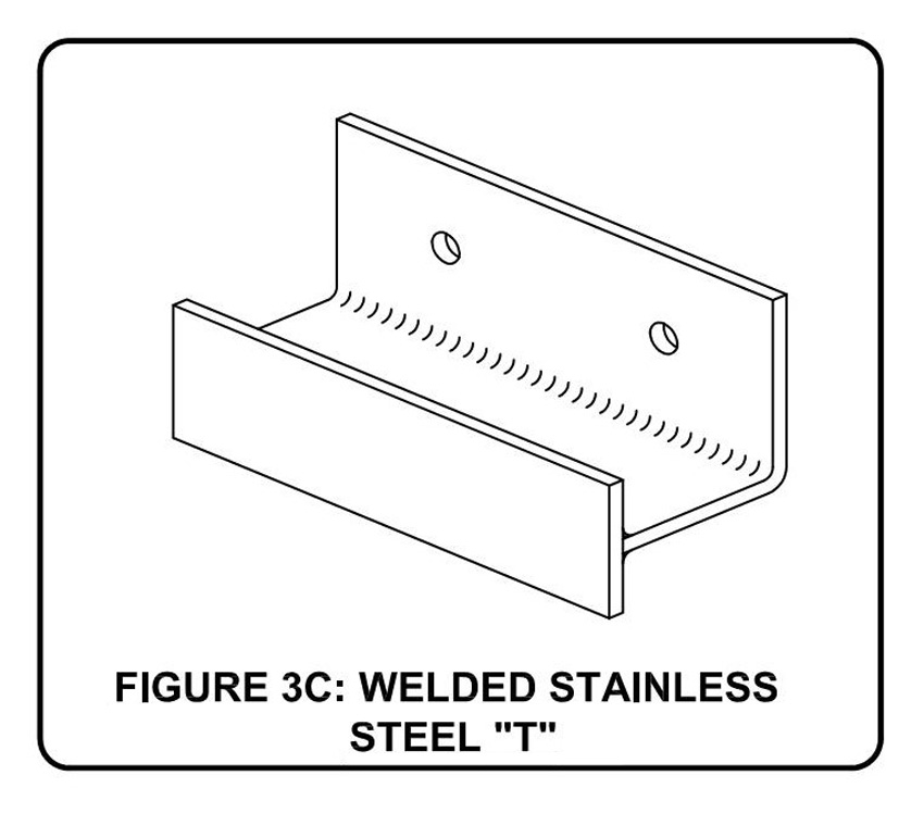 Diagram of a welded stainless steel plate.