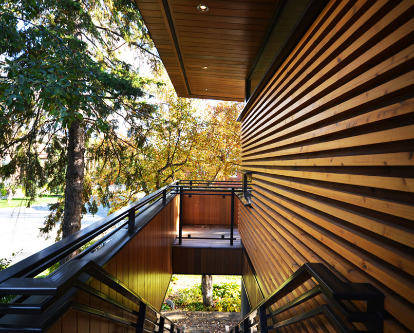 Photo of a cedar exterior of a house.