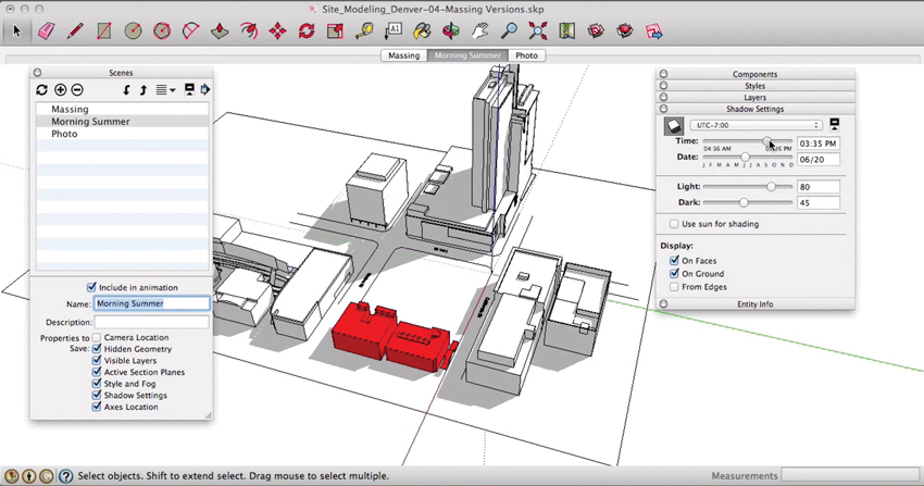 Screen capture of modeling software.